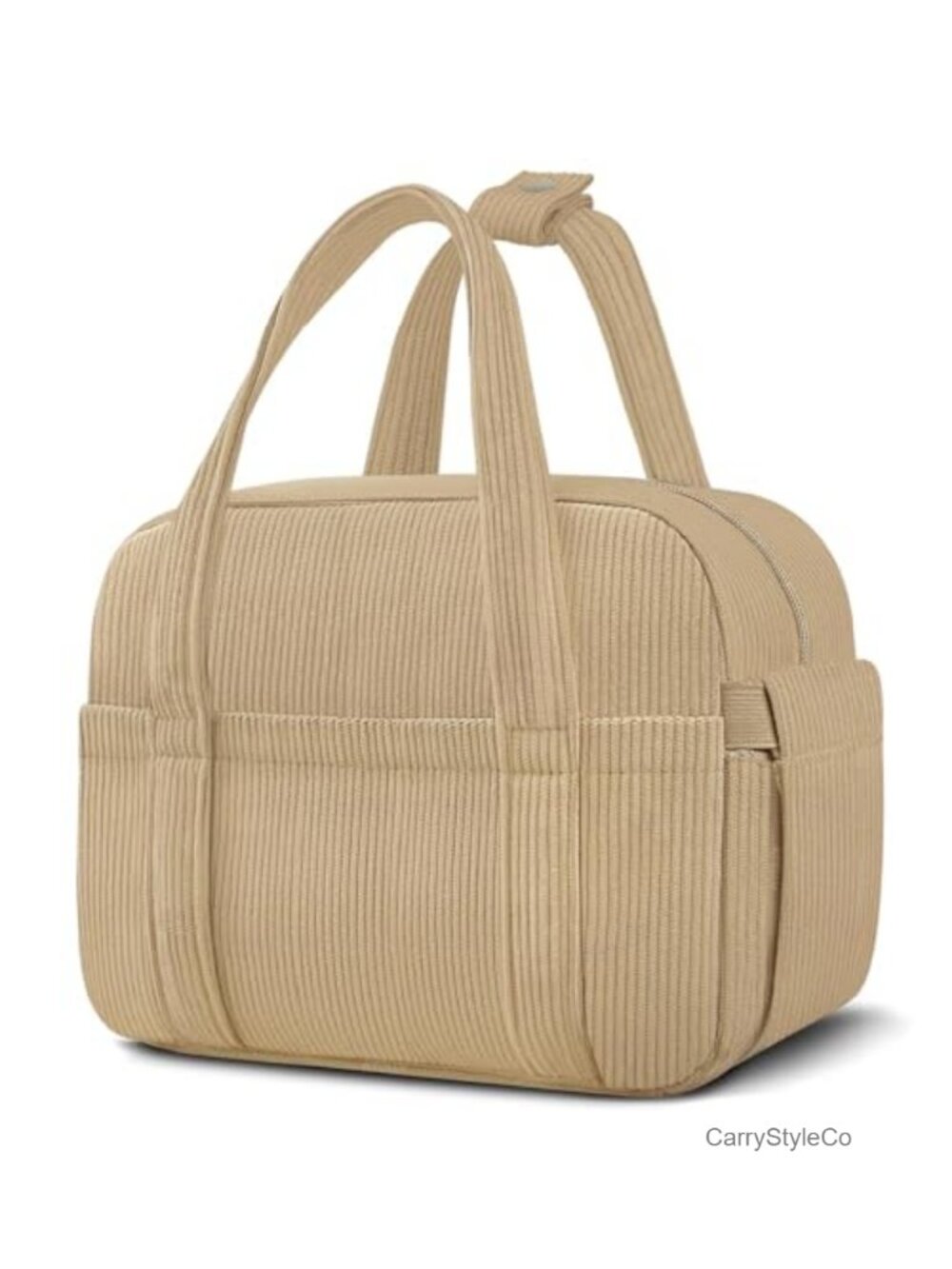 Corduroy Insulated Leakproof Lunch Bag Tote with Strap